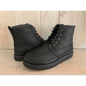 UGG NEUMEL HIGH MOC WEATHER BLACK BOOTS SIDE ZIP AND LACE MENS 12 NEW